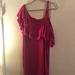 Lane Bryant size 24 pink midi dress
